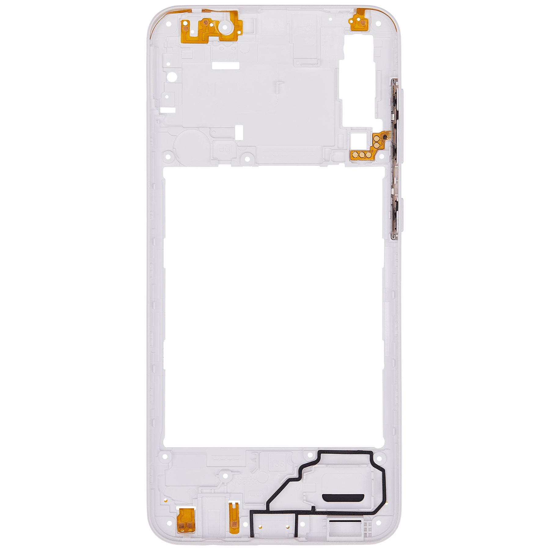 Mid-Frame Housing Compatible For Samsung Galaxy A30s (A307 / 2019) (Prism Crush White)