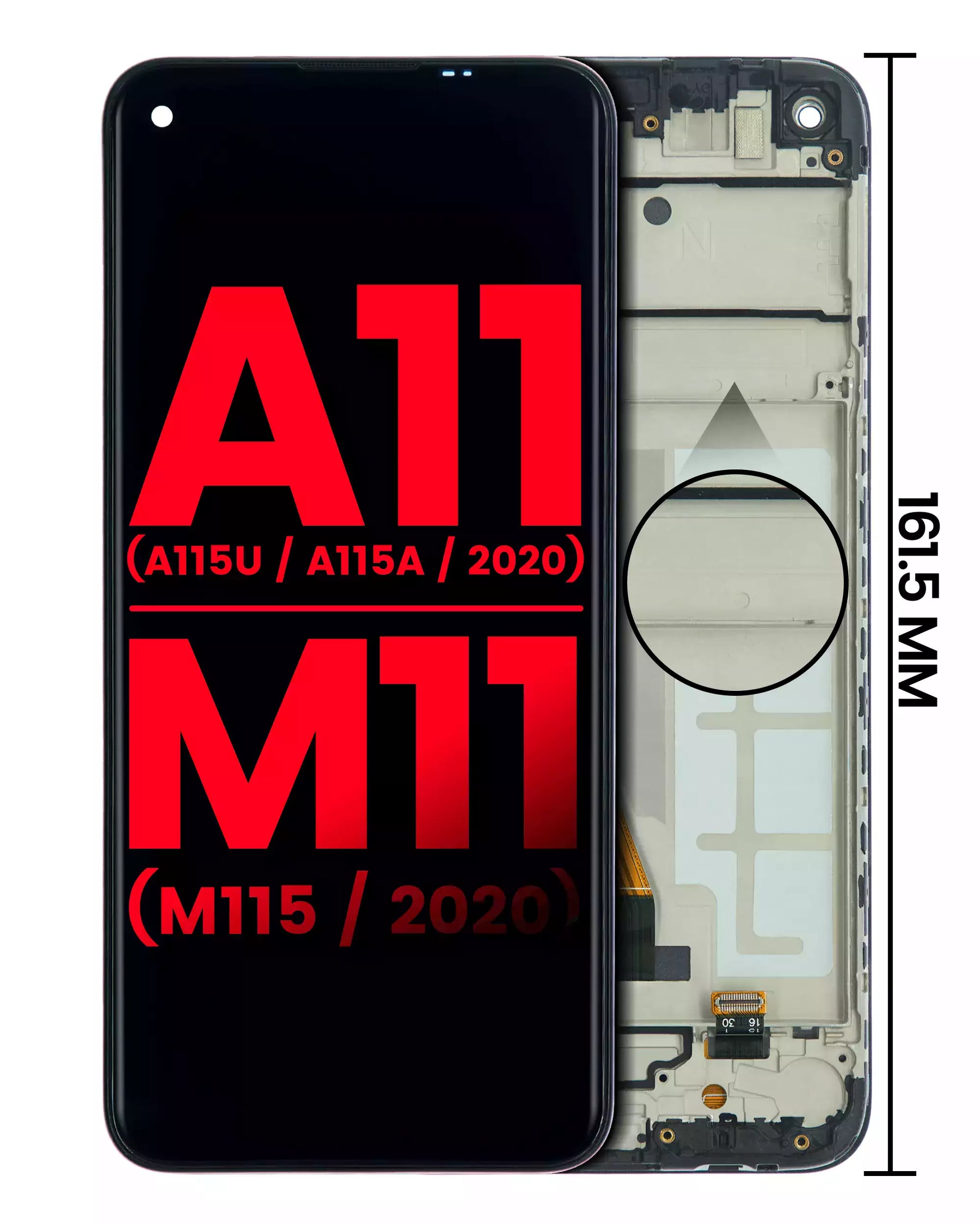 LCD Assembly With Frame Compatible For Samsung Galaxy A11 (A115U A11