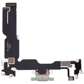 Charging Port Flex Cable Compatible For iPhone 15 Plus (Aftermarket Plus) (Green)