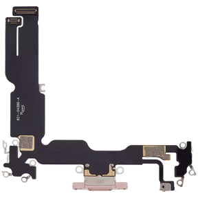 Charging Port Flex Cable Compatible For iPhone 15 Plus (Aftermarket Plus) (Pink)