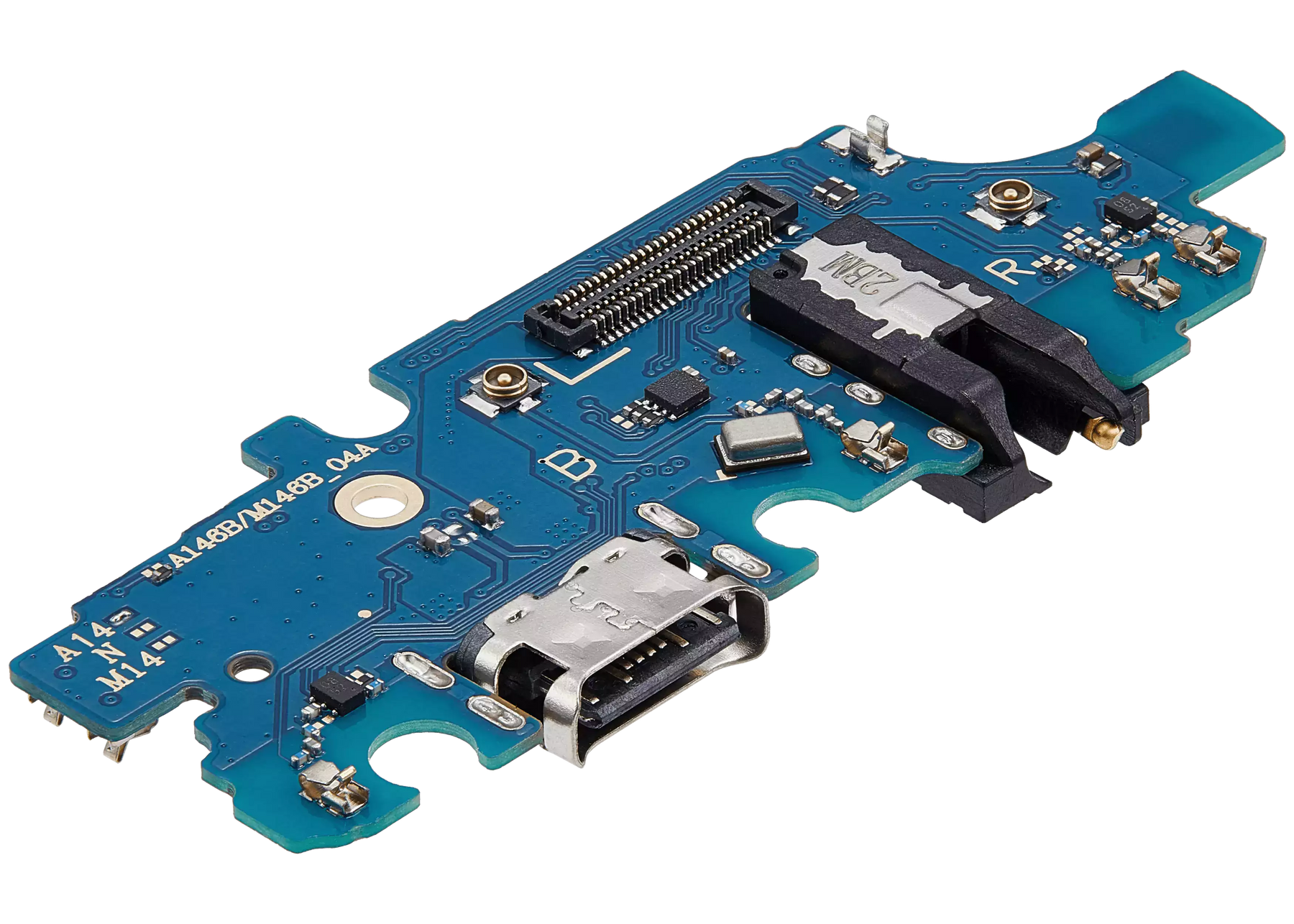 Charging Port Board With Headphone Jack Compatible For Samsung Galaxy A14 5G (A146B / 2023) (International Version) (Vemake)