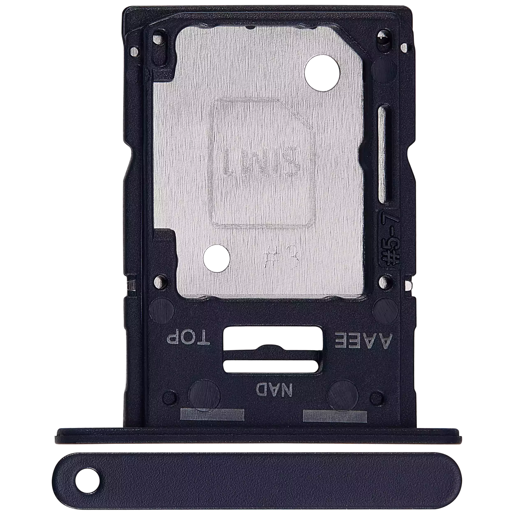 Dual Sim Card Tray Compatible For Samsung Galaxy A15 (A155 / 2023) (Brave Black)