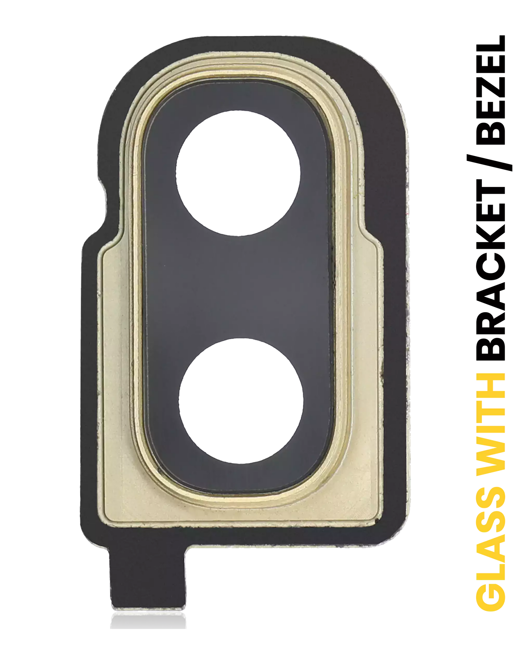 Back Camera Lens With Bracket / Bezel Compatible For Samsung Galaxy Z Flip 4G (F700) / Z Flip 5G (F707) (Mirror Gold）