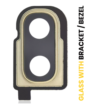 Back Camera Lens With Bracket / Bezel Compatible For Samsung Galaxy Z Flip 4G (F700) / Z Flip 5G (F707) (Mirror Gold）