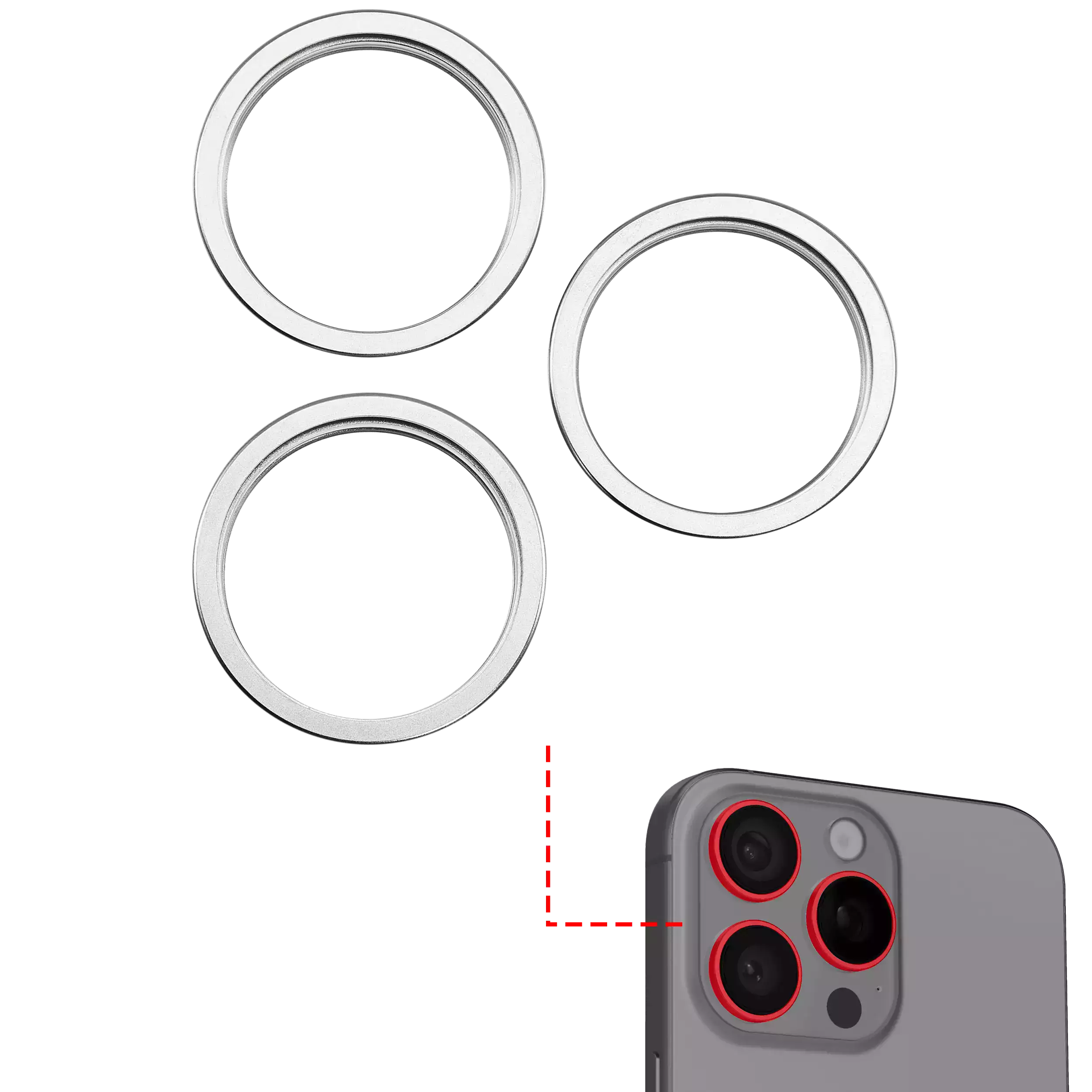 Back Camera Bezel Ring Only Compatible For iPhone 16 Pro / 16 Pro Max