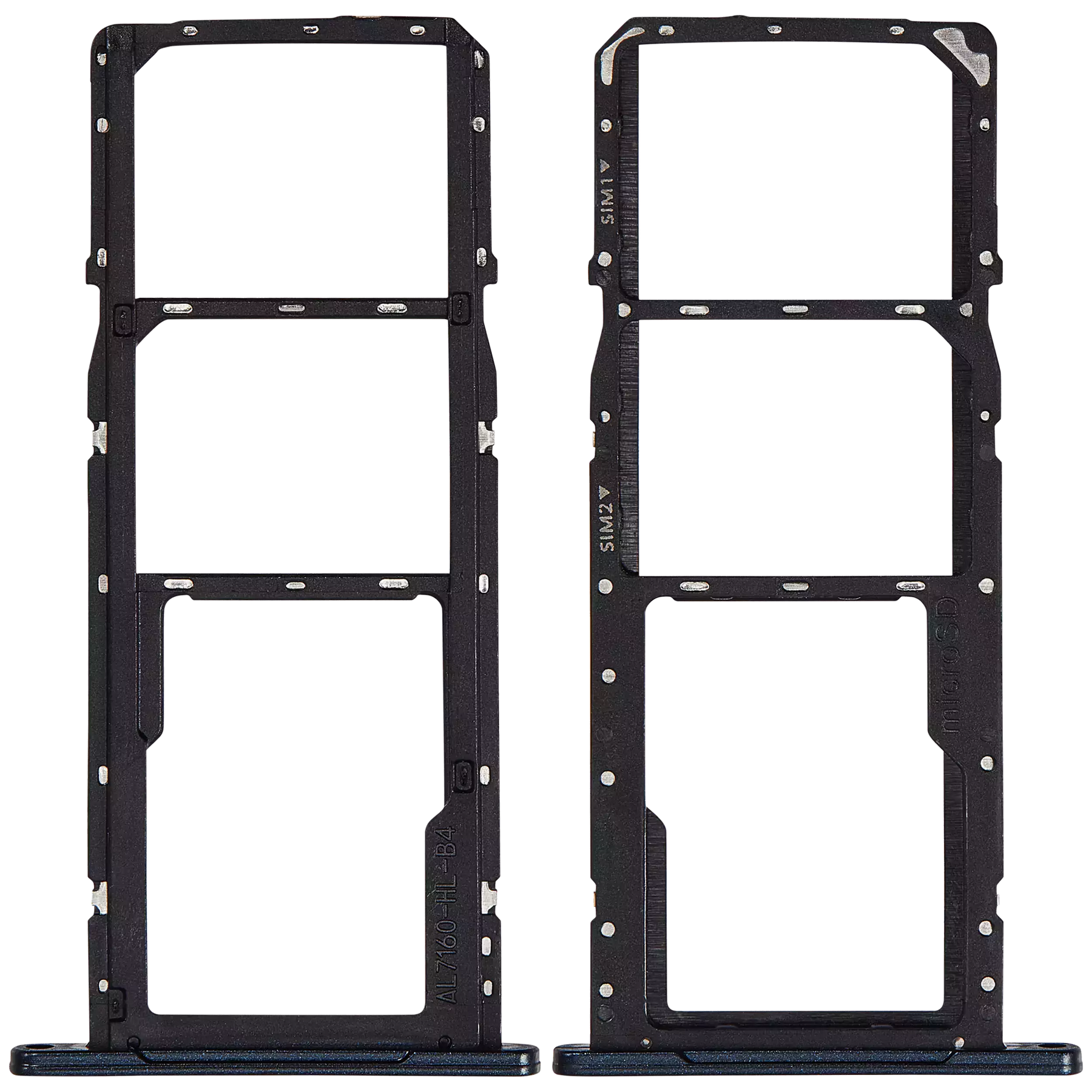 Dual Sim Card Tray Compatible For Samsung Galaxy A06 (A065 / 2024) (Premium) (Black)