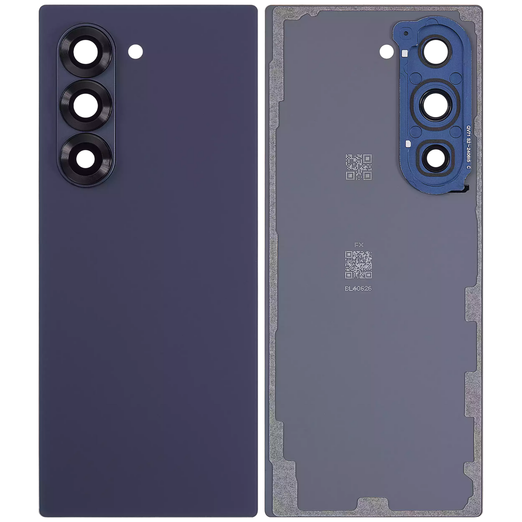 Back Cover Glass With Camera Lens Compatible For Samsung Galaxy Z Fold 6 5G (Aftermarket Plus) (Navy)