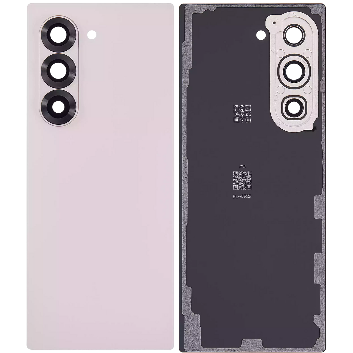 Back Cover Glass With Camera Lens Compatible For Samsung Galaxy Z Fold 6 5G (Aftermarket Plus) (Pink)