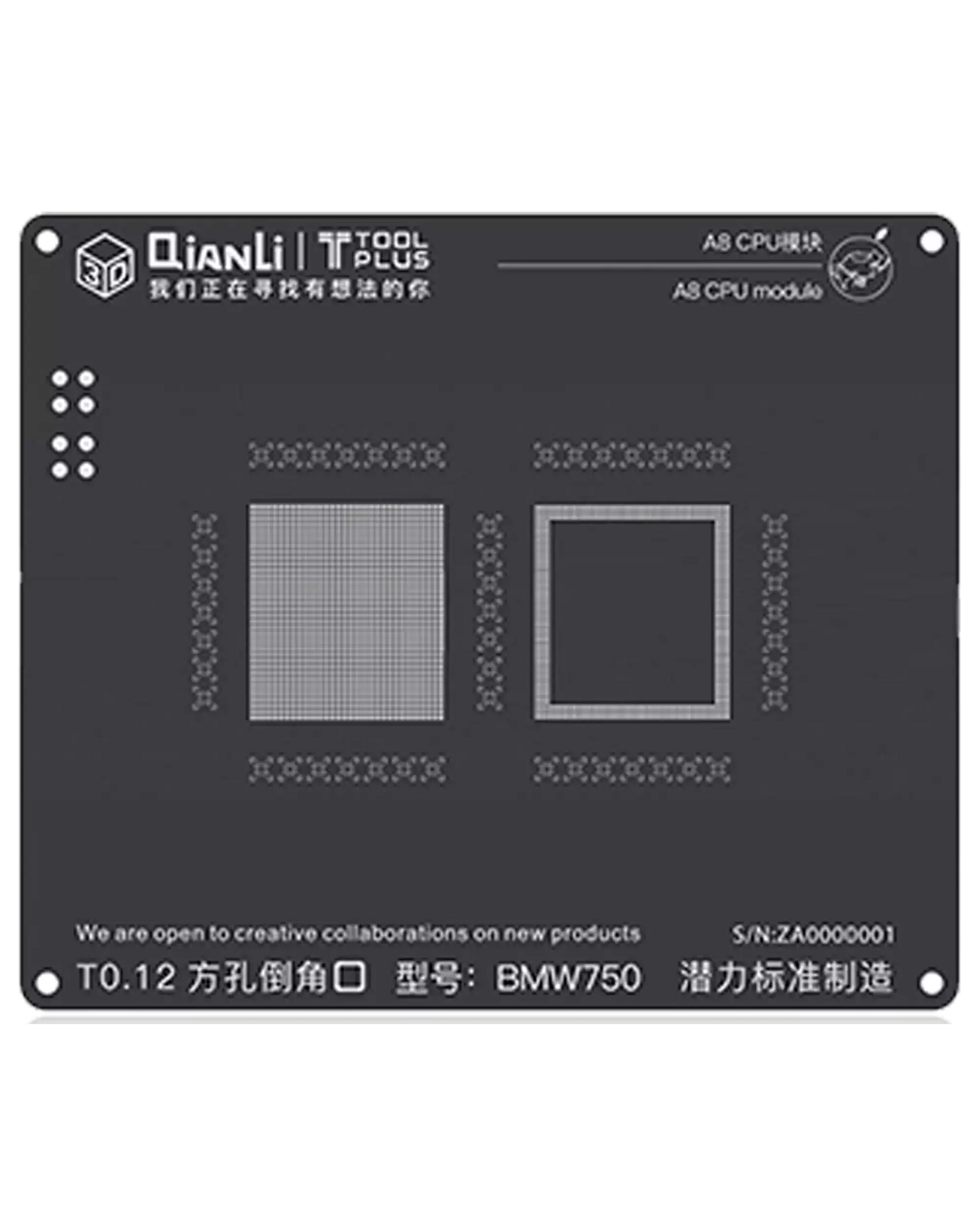 A8 6G BMW750 iBlack Stencil (3D) (Qianli)