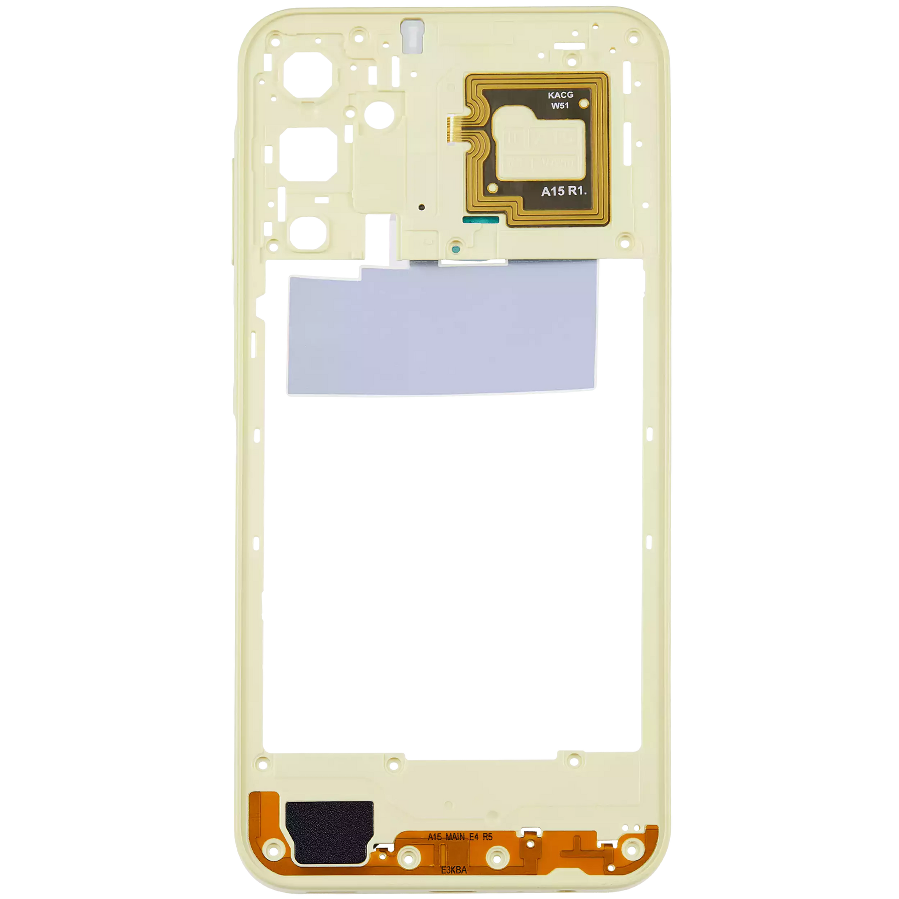 Mid-Frame Housing Compatible For Samsung Galaxy A15 5G (A156 / 2023) (Personality Yellow)