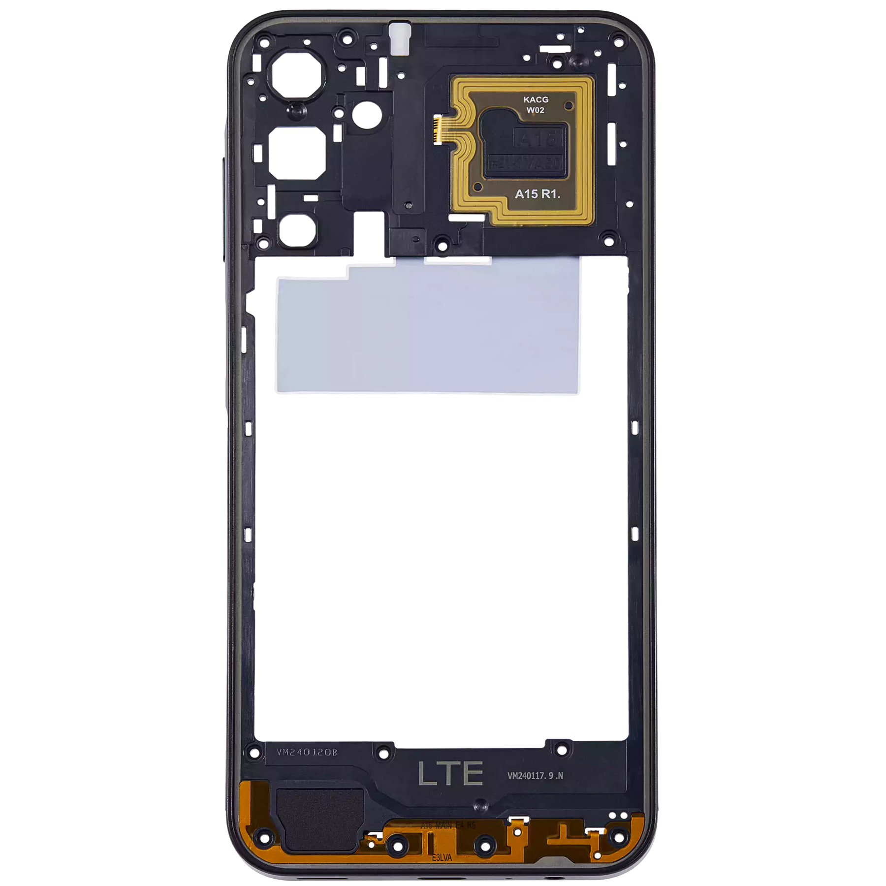 Mid-Frame Housing Compatible For Samsung Galaxy A15 5G (A156 / 2023) (Brave Black)