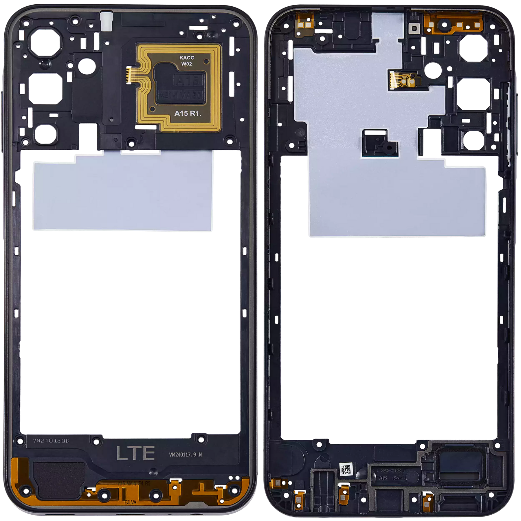 Mid-Frame Housing Compatible For Samsung Galaxy A15 5G (A156 / 2023) (Brave Black)