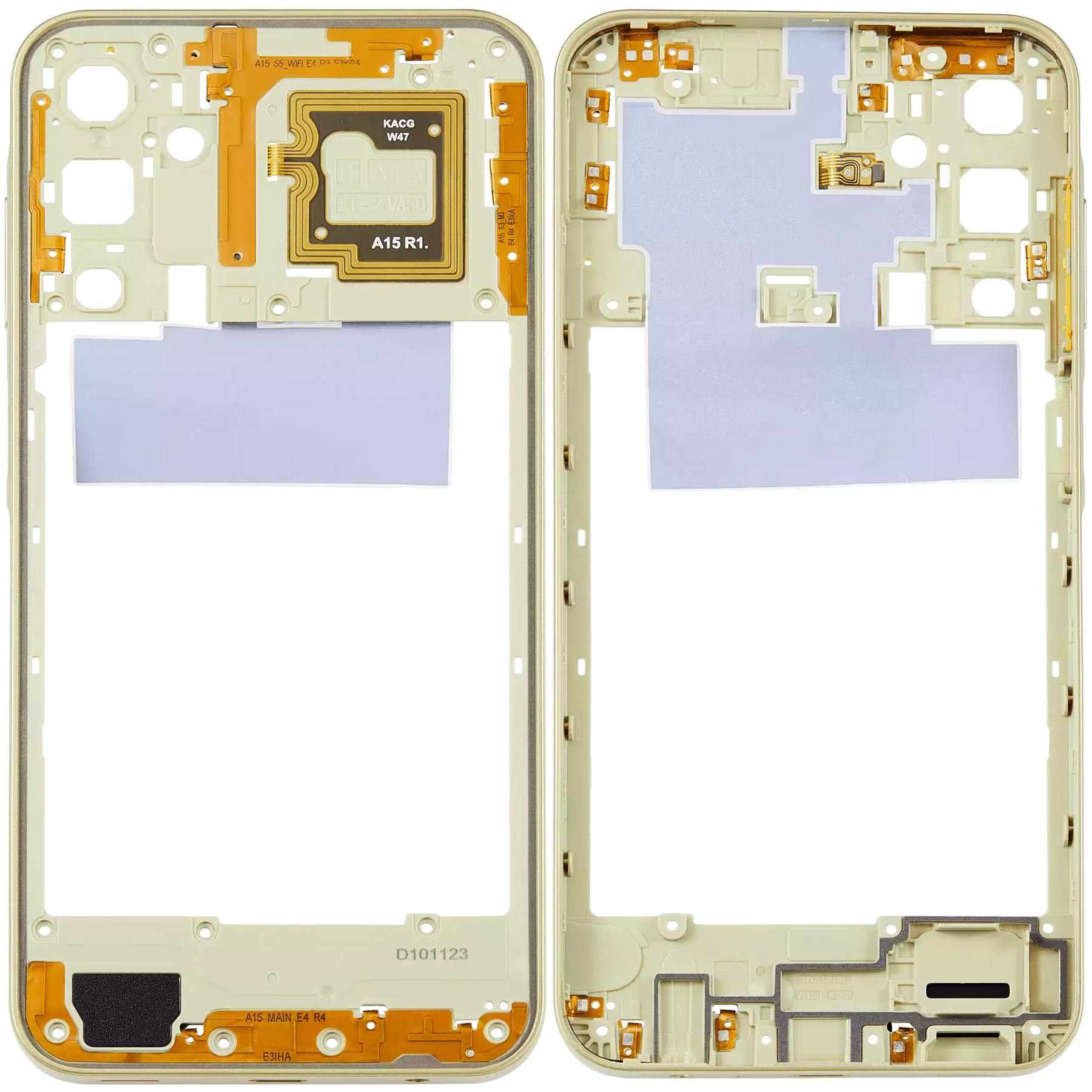 Mid-Frame Housing Compatible For Samsung Galaxy A15 (A155 / 2023) (Personality Yellow)