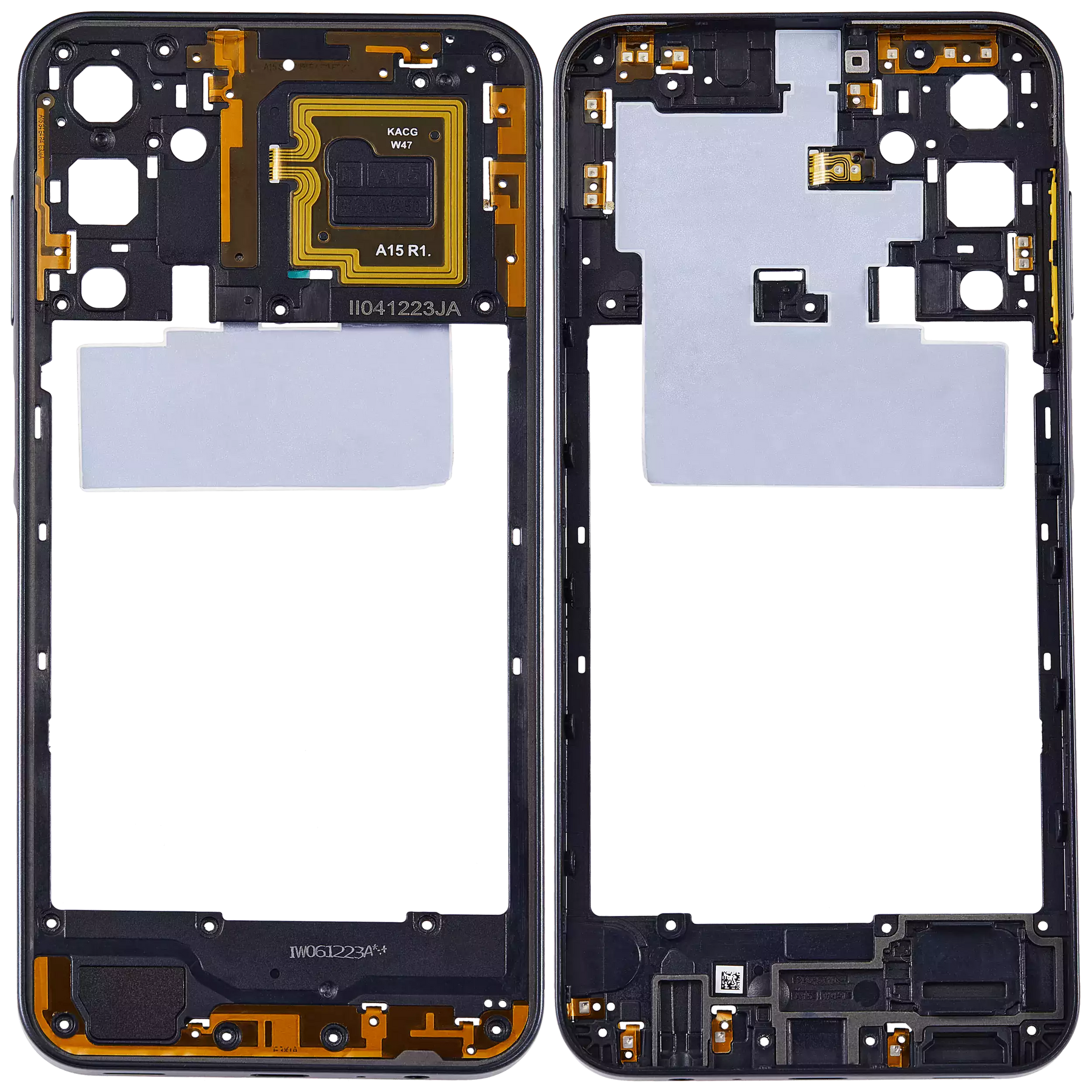 Mid-Frame Housing Compatible For Samsung Galaxy A15 (A155 / 2023) (Brave Black)