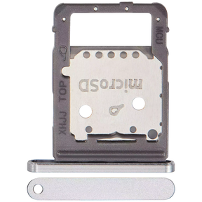 Dual Sim Card Tray Compatible For Samsung Galaxy Tab S8 (X700 / X706) (2022) / Tab S8 Plus 5G (X800 / X806) ( 2022) / Tab S8 Ultra (X900 / X906 ) (2022) (Silver)