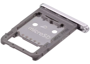 Dual Sim Card Tray Compatible For Samsung Galaxy Tab S8 (X700 / X706) (2022) / Tab S8 Plus 5G (X800 / X806) ( 2022) / Tab S8 Ultra (X900 / X906 ) (2022) (Silver)