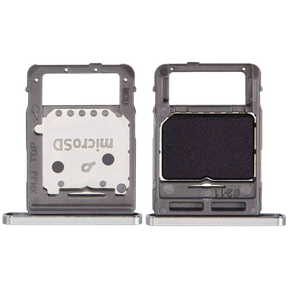 Micro SD Sim Card Tray Compatible For Samsung Galaxy Tab S8 (X700 / X706 / 2022) / Tab S8 Plus 5G (X800 / X806 / 2022) / Tab S8 Ultra (X900 / X906 ) (2022) (Silver)