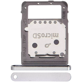 Micro SD Sim Card Tray Compatible For Samsung Galaxy Tab S8 (X700 / X706 / 2022) / Tab S8 Plus 5G (X800 / X806 / 2022) / Tab S8 Ultra (X900 / X906 ) (2022) (Silver)