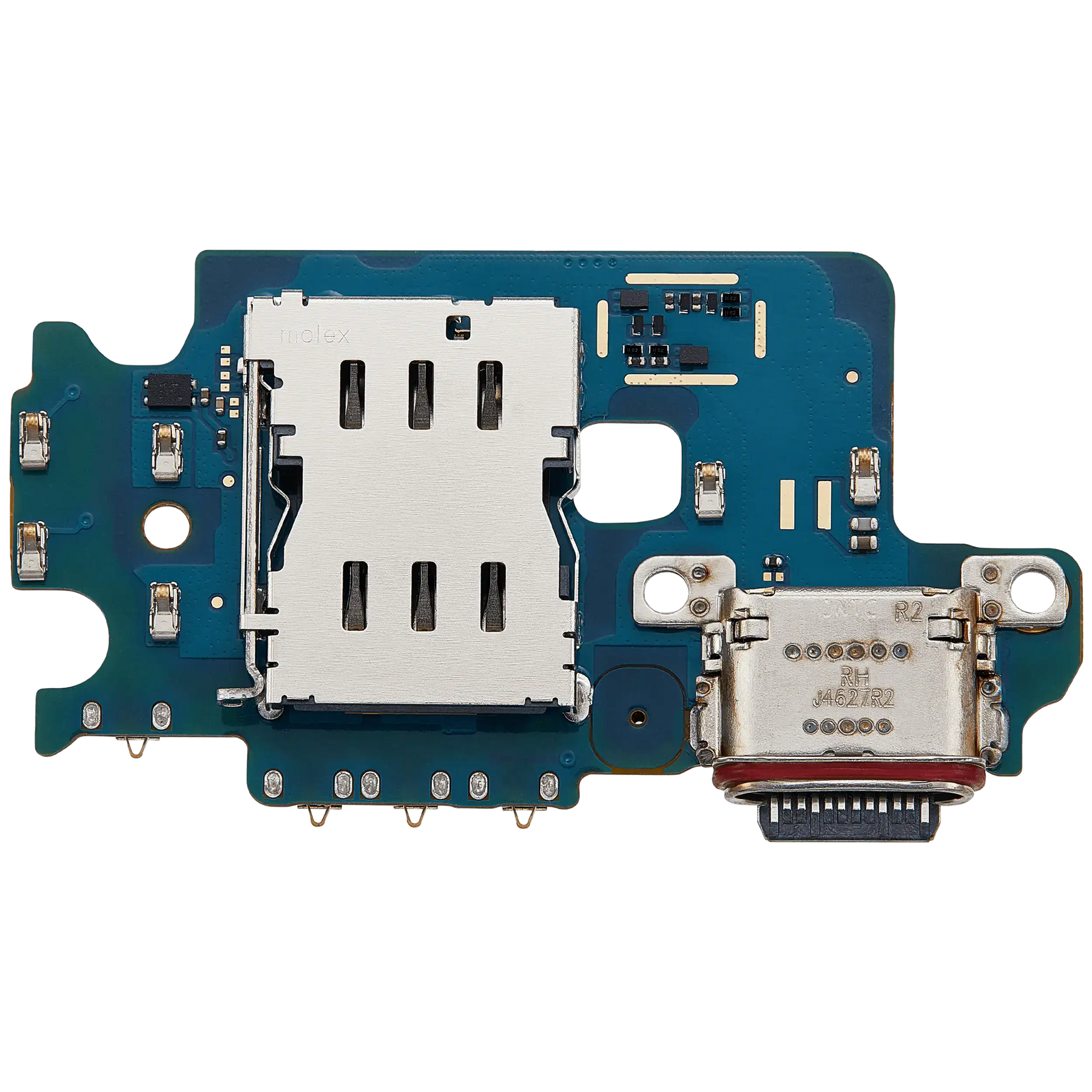 Charging Port Board With Sim Card Reader Compatible For Samsung Galaxy S24 5G (S921N) (Korean Version) (Premium)