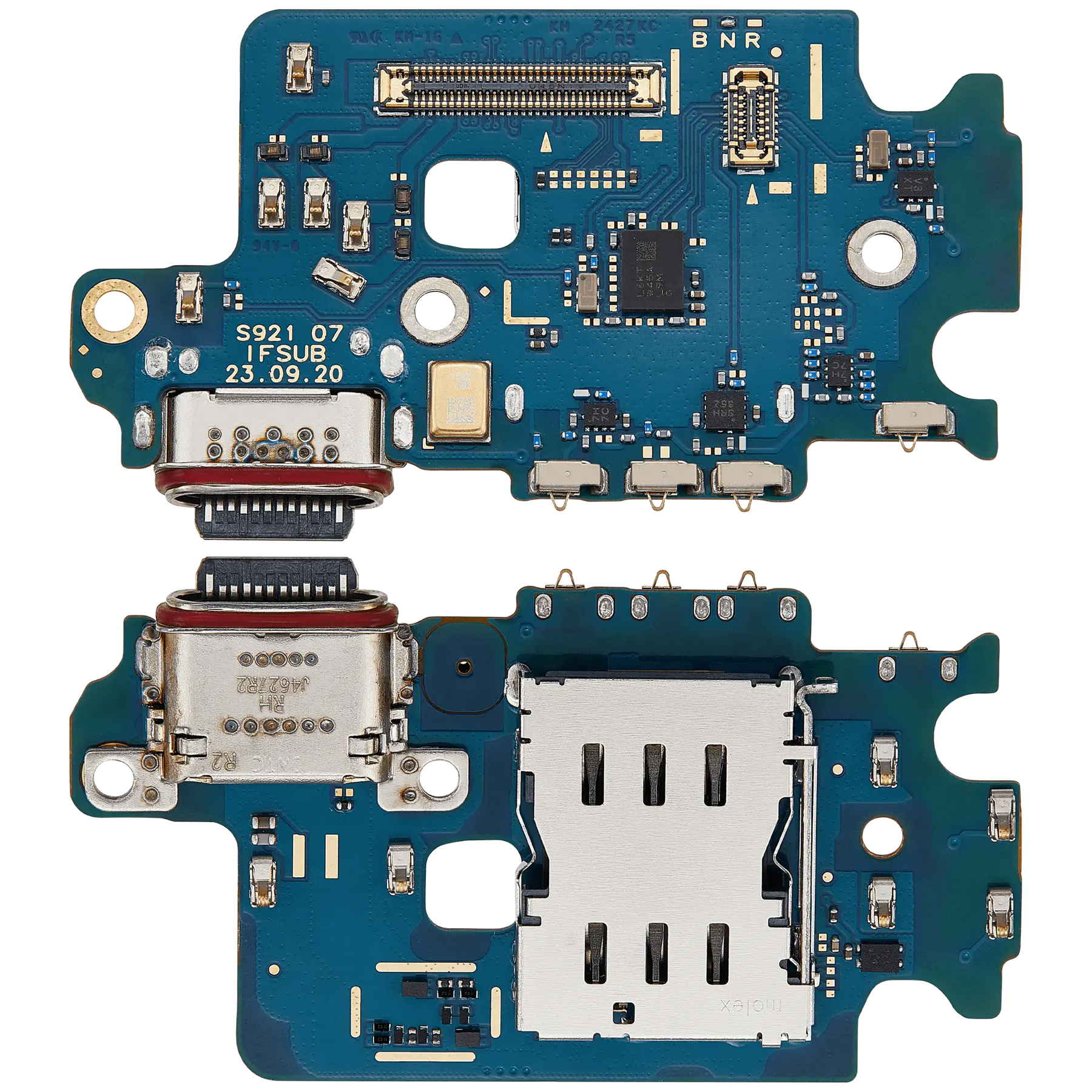Charging Port Board With Sim Card Reader Compatible For Samsung Galaxy S24 5G (S921N) (Korean Version) (Premium)