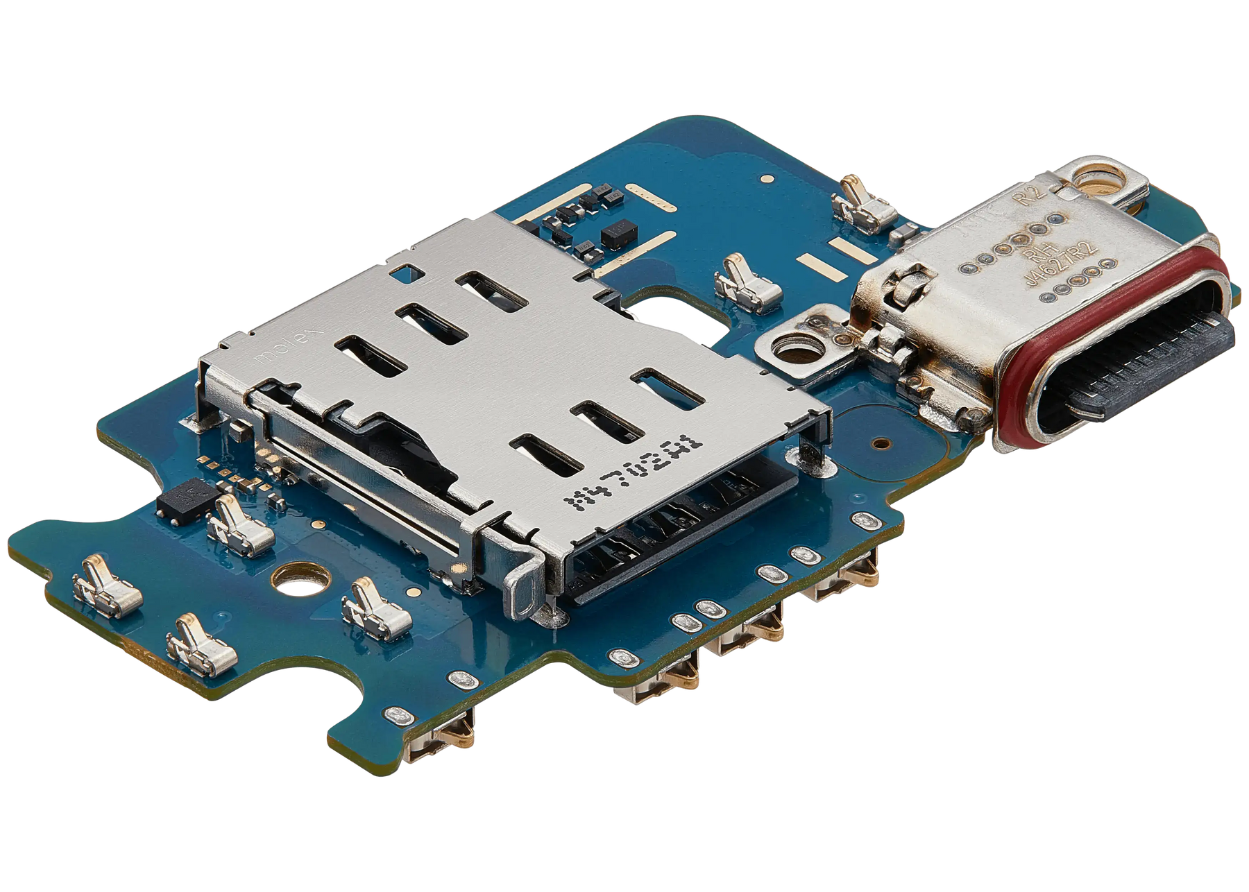 Charging Port Board With Sim Card Reader Compatible For Samsung Galaxy S24 5G (S921N) (Korean Version) (Premium)
