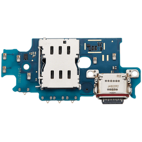 Charging Port Board With Sim Card Reader Compatible For Samsung Galaxy S24 Plus 5G (S9260) (Dual Card Version) (Premium)