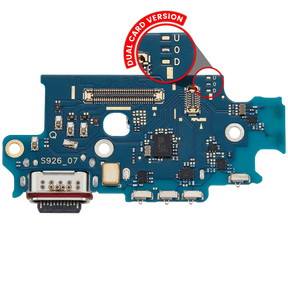 Charging Port Board With Sim Card Reader Compatible For Samsung Galaxy S24 Plus 5G (S9260) (Dual Card Version) (Premium)