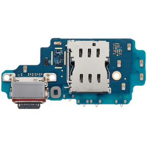 Charging Port Board With Sim Card Reader Compatible For Samsung Galaxy S24 Ultra 5G (S9280) (Dual Card Version) (Premium)