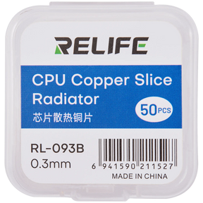 RL-093B Chip Heat Sink Copper Sheet / 0.3MM (50 Pack) (Relife)
