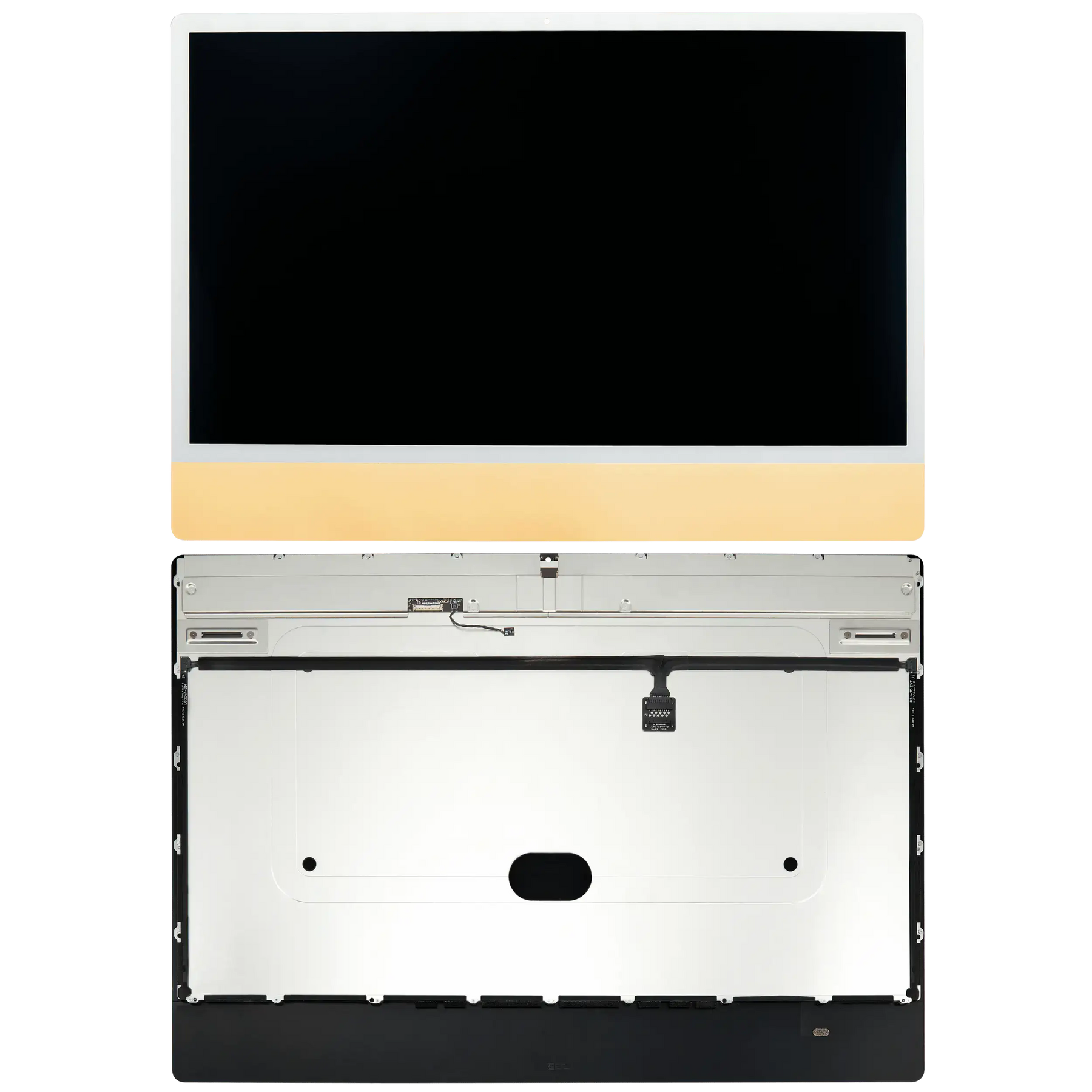 Complete LCD Display Assembly For iMac 24" A2874 / A2873 (2023) / A2438 (2021) (LG204A-215 LM235UH1 SDD1) (Used OEM Pull: Grade A)（Small Camera hole）(Yellow)