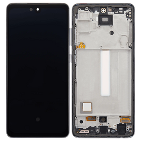 Replacement OLED Assembly With Frame Compatible For Samsung Galaxy A52 4G by Macfactory.in (A525 / 2021) / A52 5G (A526 / 2021) / A52S 5G (A528 / 2021) (6.36") (Vemake) (Awesome Black)