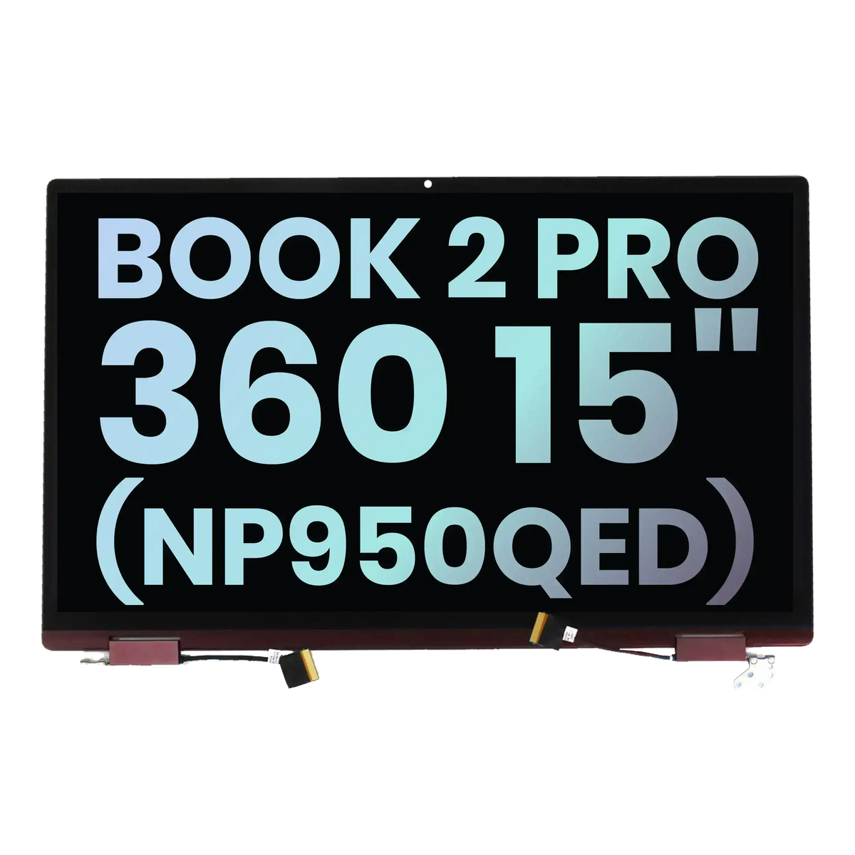 LCD Display Assembly Compatible For Samsung Galaxy Book 2 Pro (360) 15" (NP950QED) (Service Pack) (Subins dark Red)