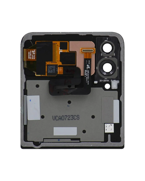 Outer OLED Assembly Compatible For Samsung Galaxy Z Flip 4 5G (US & International) (Used OEM Pull: Grade B/C) (Pink Gold)