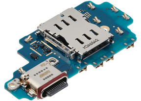 Charging Port Board With Sim Card Reader Compatible For Samsung Galaxy S24 Ultra 5G (S928U) (US Version) (Premium)