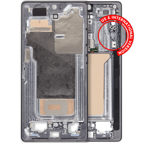 Mid-Frame Housing Compatible For Samsung Galaxy S25 Ultra (US & International Version) (Titanium Jet Black)