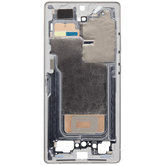 Mid-Frame Housing Compatible For Samsung Galaxy S25 Ultra (US & International Version) (Titanium White Silver)