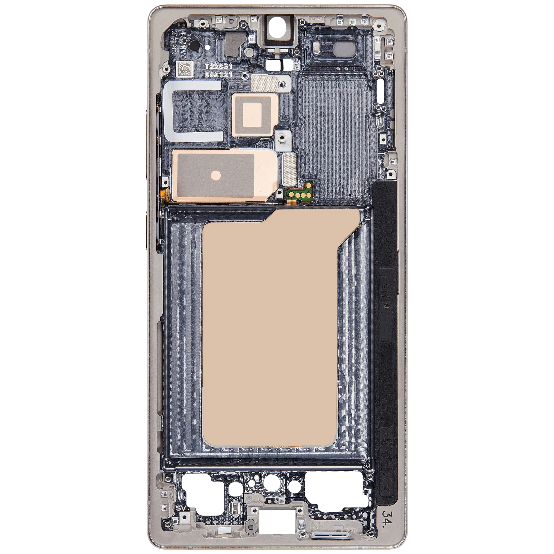 Mid-Frame Housing Compatible For Samsung Galaxy S25 Ultra (US & International Version) (Titanium Pink Gold)