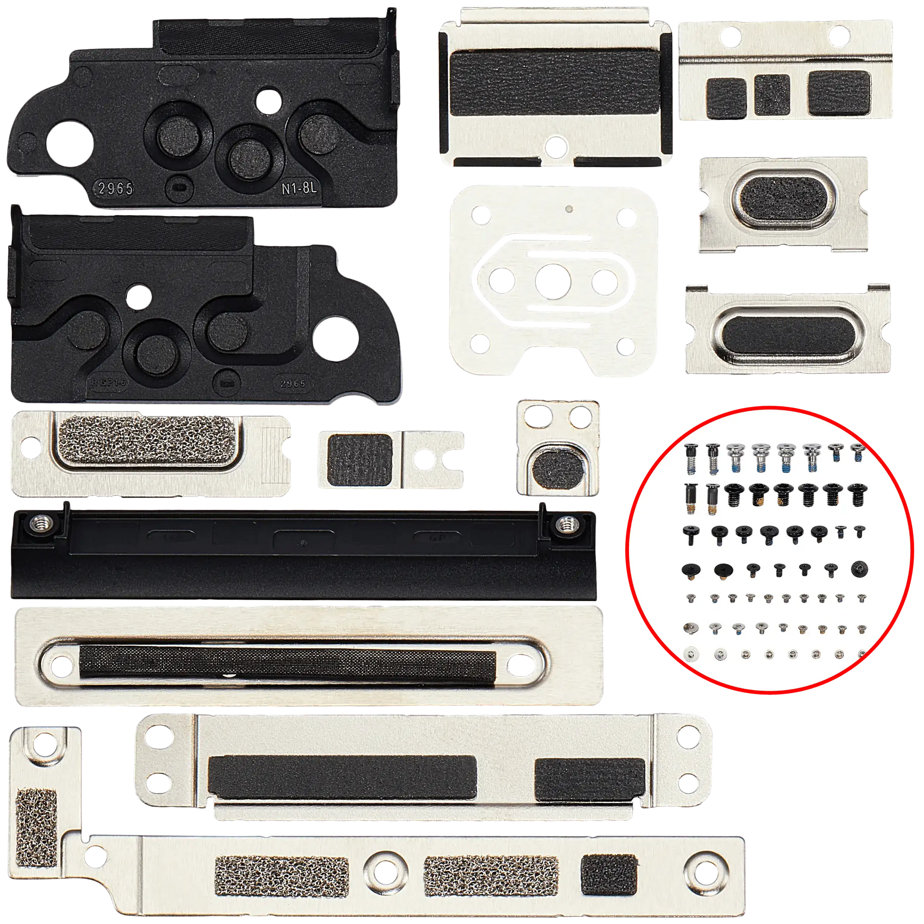 Full Set Small Metal Bracket And Screw Set For MacBook Air 13" (A3113 / Mid 2024 / A3240 / Early 2025)