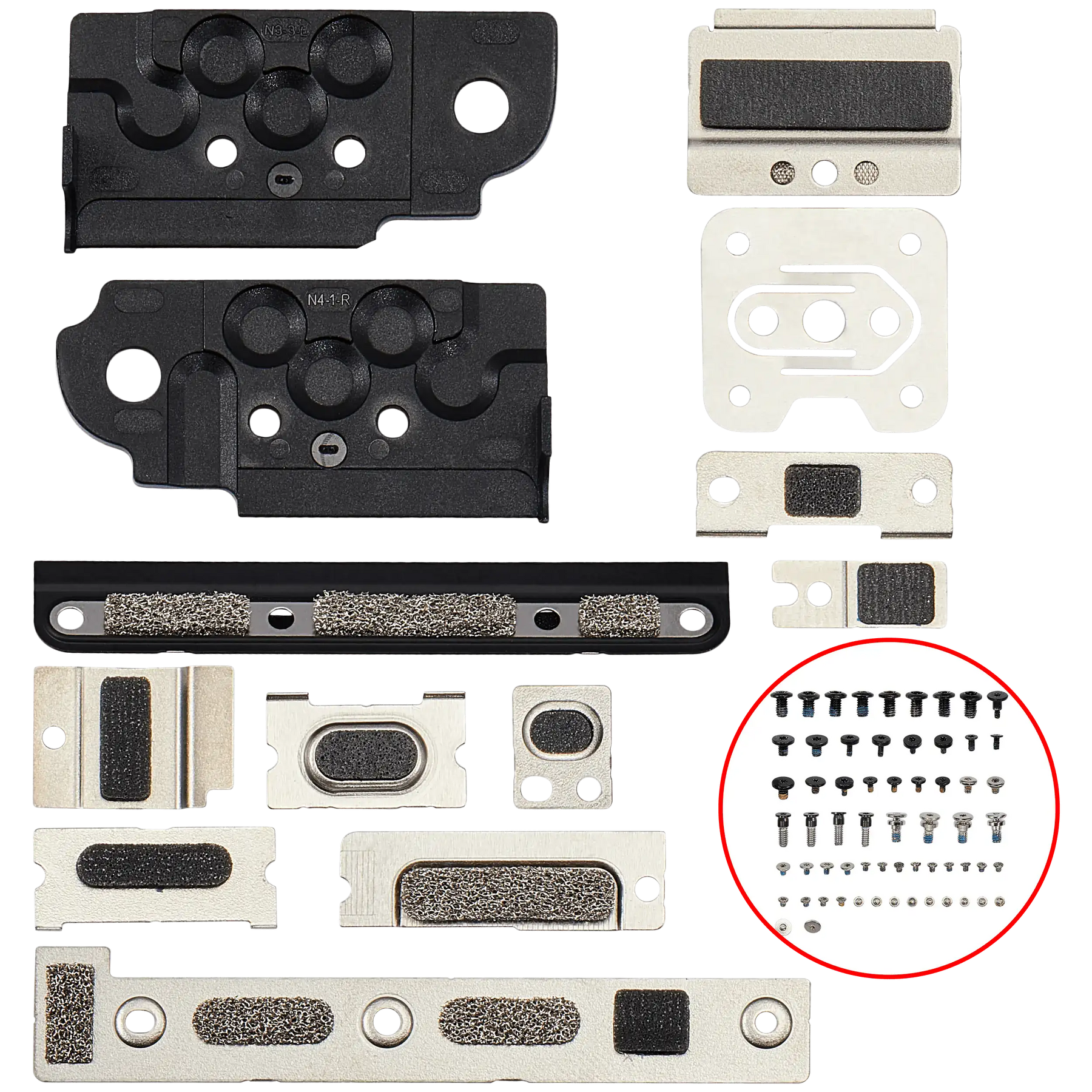 Full Set Small Metal Bracket And Screw Set For MacBook Air 15" (A2941 / Mid 2023 / A3114 / Mid 2024 / A3241 / Early 2025)