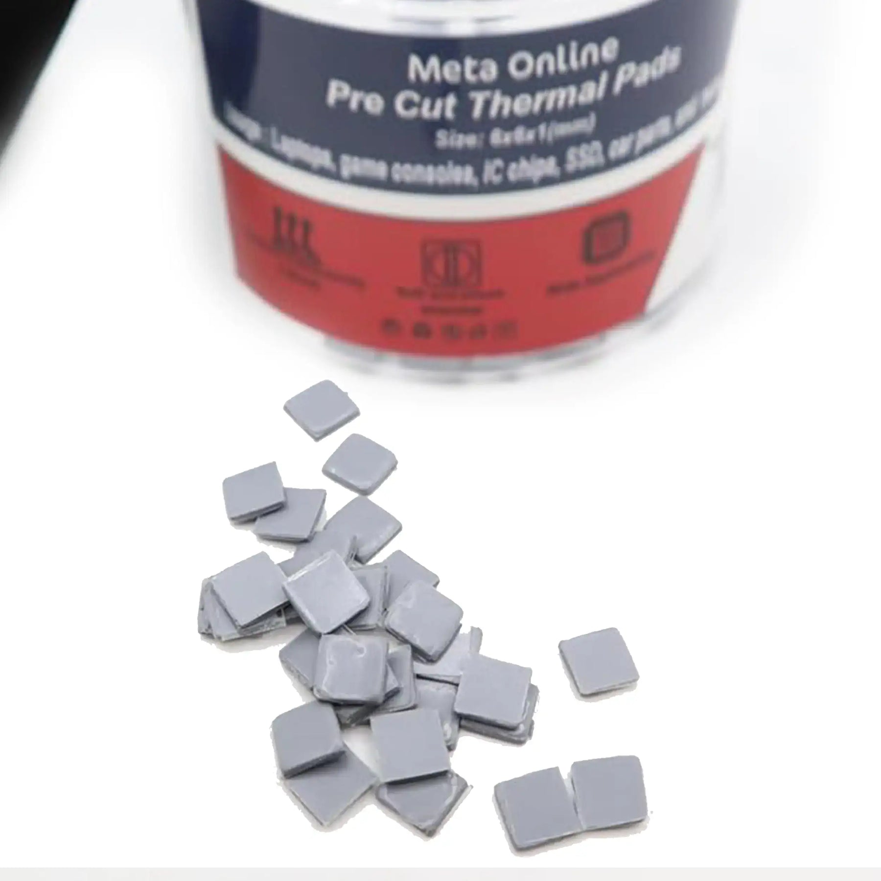 Pre Cut Thermal Pads SSD-RAM- IC (12 x 12 x 1 mm) (100 Pack) (Meta Online)