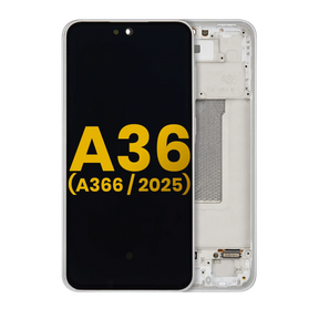 OLED Assembly With Frame Compatible For Samsung Galaxy A36 5G (A366 / 2025) (Refurbished) (White)