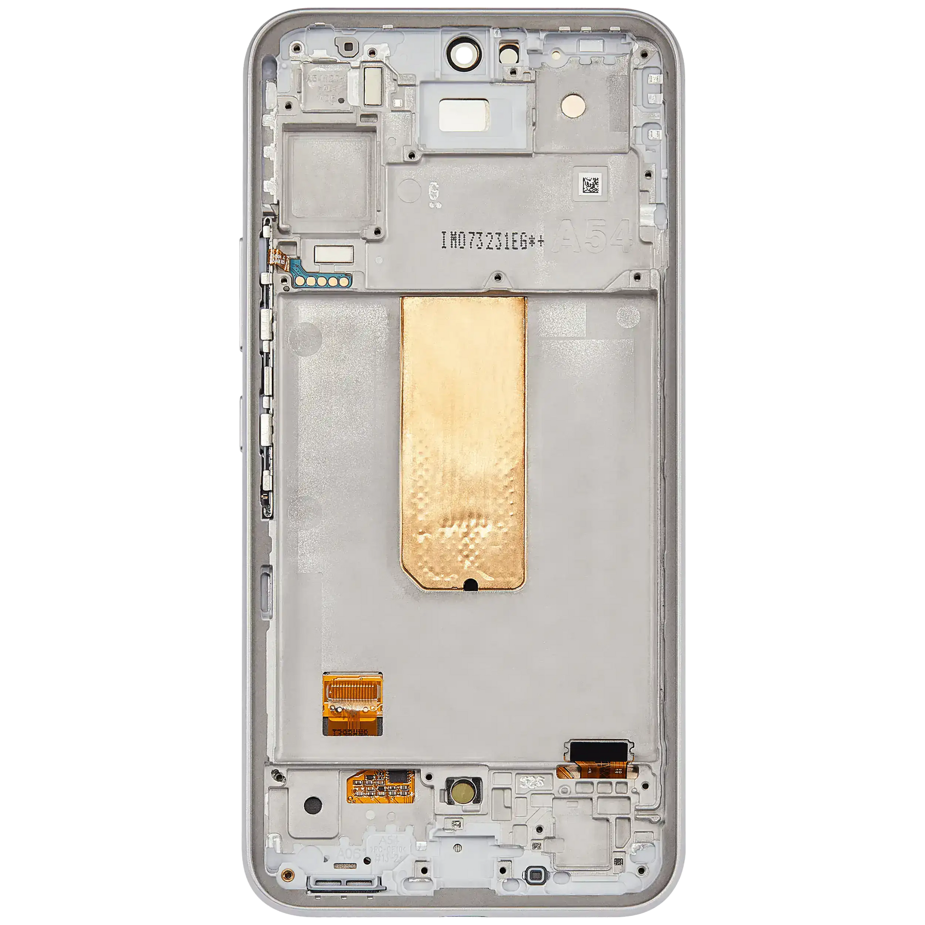 OLED Assembly With Frame Compatible For Samsung Galaxy A54 5G Replacement (A546 / 2023) (US & International Version) (Refurbished) (White)
