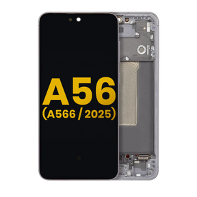 Replacement OLED Assembly With Frame Compatible For Samsung Galaxy A56 5G (A566 / 2025) (Refurbished) (Graphite)