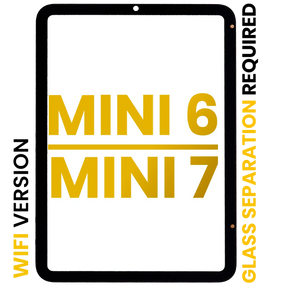 Front Glass Compatible For iPad Mini 6 (2021) / Mini 7 (2024) (Glass Separation Required) (WiFi Only) (Premium) (All Colors)