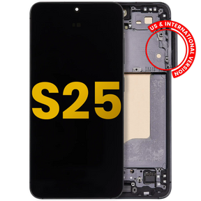 Replacement OLED Assembly With Frame Compatible For Samsung Galaxy S25 5G (US & International) (Refurbished) (Blue Black)