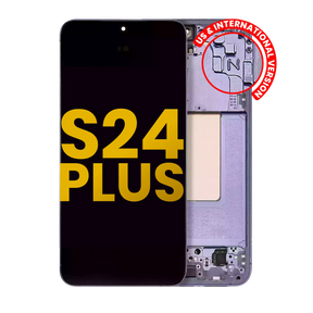 OLED Assembly With Frame Compatible For Samsung Galaxy S24 Plus 5G (US & International Version) (Refurbished) (Cobalt Violet)