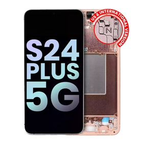 OLED Assembly With Frame Compatible For Samsung Galaxy S24 Plus 5G (US & International Version) (Service Pack) (Sandstone Orange)