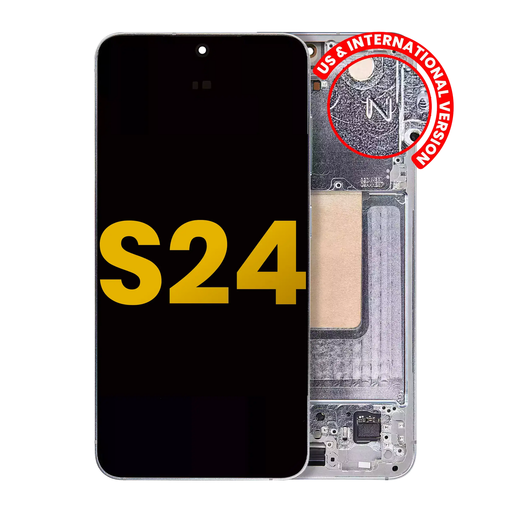 OLED Assembly With Frame Compatible For Samsung Galaxy S24 5G (US & International Version) (Refurbished) (Sapphire Blue)