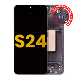 OLED Assembly With Frame Compatible For Samsung Galaxy S24 5G (US & International Version) (Refurbished) (Onyx Black)