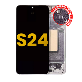 OLED Assembly With Frame Compatible For Samsung Galaxy S24 5G (US & International Version) (Refurbished) (Marble Grey)
